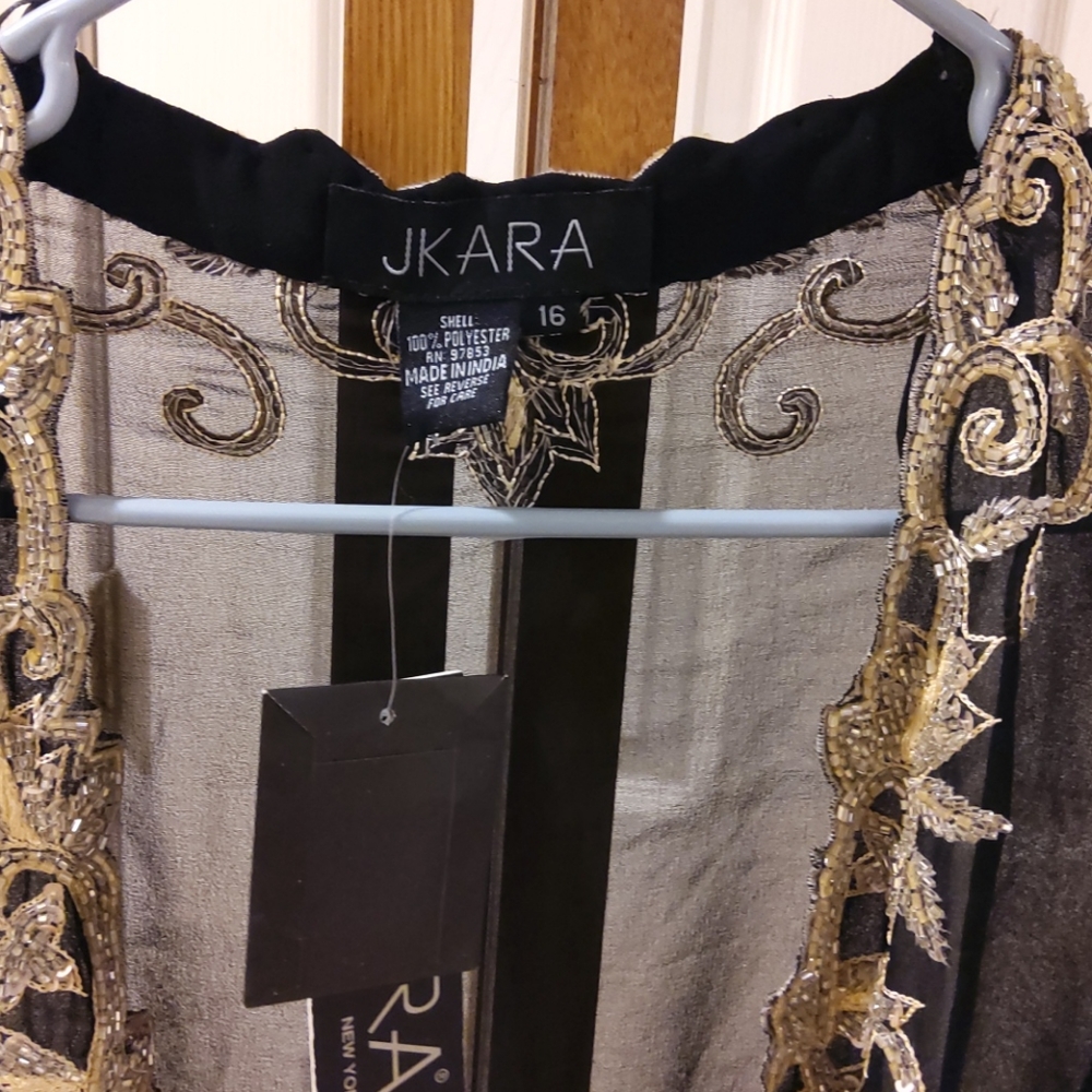 JKARA black sheer top/blouse - Picture 7 of 15